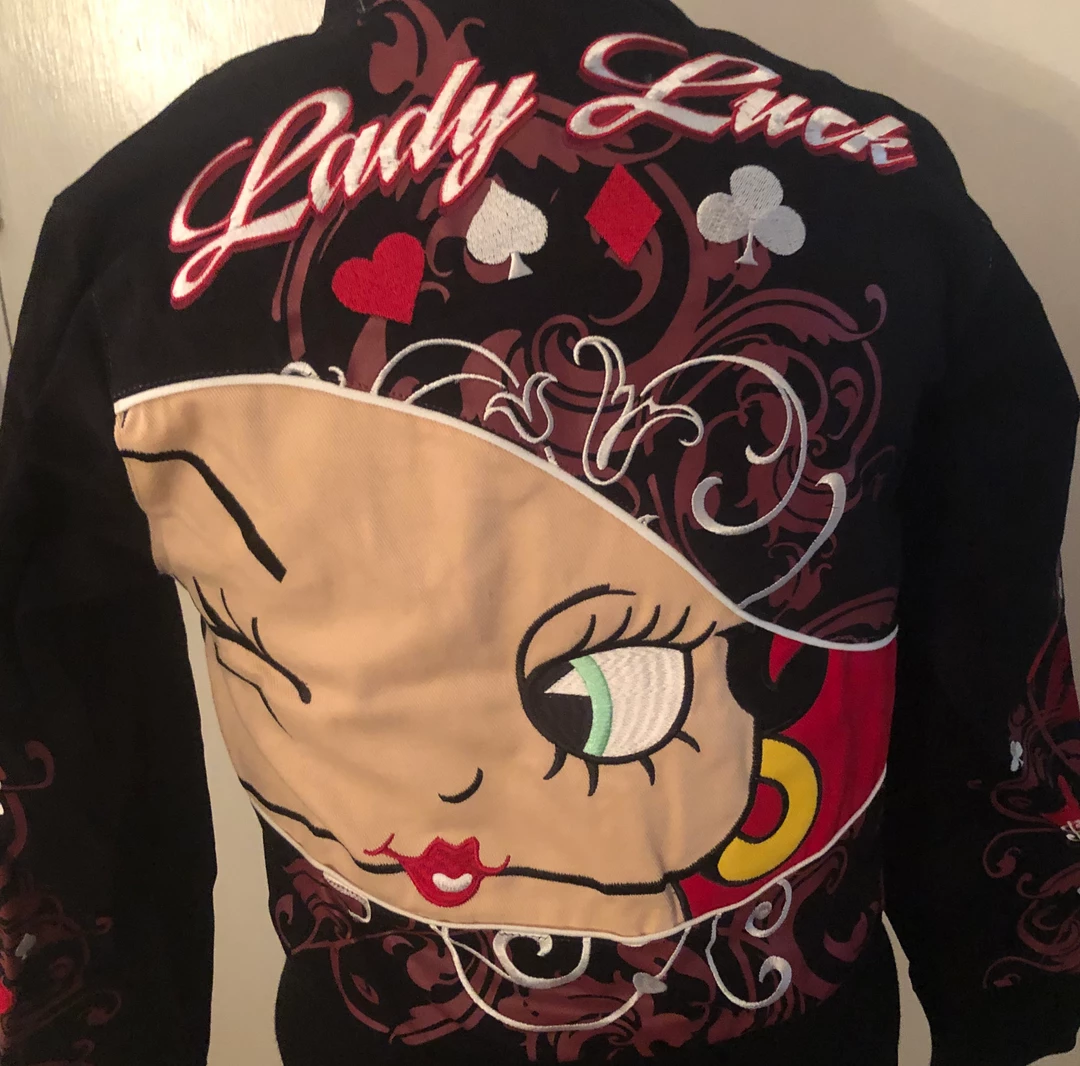 Bettyboopsuperstore Betty Boop A Kiss For Luck Jacket Clothing And Apparel 2 Bettyboopsuperstore Betty Boop A Kiss For Luck Jacket Clothing And Apparel
