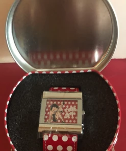 Bettyboopsuperstore Betty Boop Square Polka Dot Watch Classic Collectibles