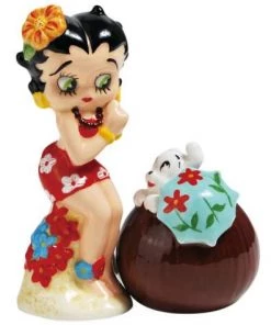 Bettyboopsuperstore Hawaiian Betty & Pudgy S&P Shakers Kitchen