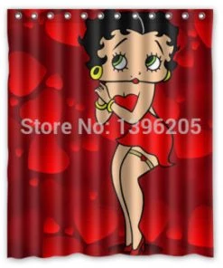 Bettyboopsuperstore Betty Boop Shower Curtain Hot Betty Bathroom