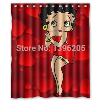 Bettyboopsuperstore Betty Boop Shower Curtain Hot Betty Bathroom 1 Bettyboopsuperstore Betty Boop Shower Curtain Hot Betty Bathroom