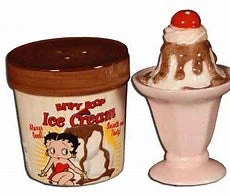 Bettyboopsuperstore Betty Boop Kiss The Cook Ice Cream Salt And Pepper Shakers Classic Collectibles