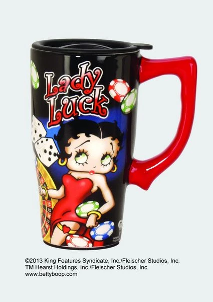 Bettyboopsuperstore Betty Boop Lady Luck Travel Mug 1 Bettyboopsuperstore Betty Boop Lady Luck Travel Mug