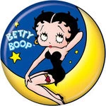 Bettyboopsuperstore Betty Boop Metal Button Moon On The Go