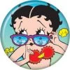 Bettyboopsuperstore Betty Boop Metal Button Sunglasses