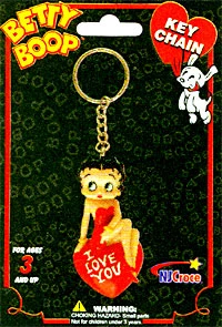 Bettyboopsuperstore For Your Car Betty Boop I Love You 3-D Keychain