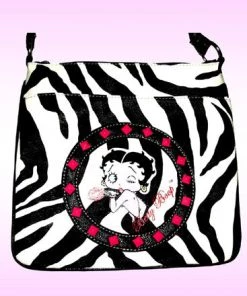 Bettyboopsuperstore Betty Boop Zebra Print Messenger Bag On The Go