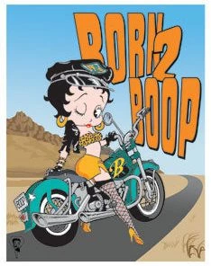 Bettyboopsuperstore Betty Boop Born 2 Boop Motorcycle Sign Other Stuff