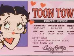 Bettyboopsuperstore For Your Car Betty Boop Driver's License