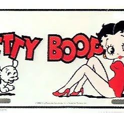 Bettyboopsuperstore Betty Boop And Pudgy White License Plate For Your Car