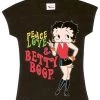 Bettyboopsuperstore Peace And Love And Betty Boop Junior Top Clothing And Apparel