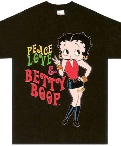 Bettyboopsuperstore Betty Boop Peace And Love T-Shirt