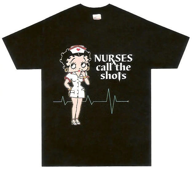 Bettyboopsuperstore Clothing And Apparel Nurses Call The Shots Betty Boop T-Shirt 1 Bettyboopsuperstore Clothing And Apparel Nurses Call The Shots Betty Boop T-Shirt
