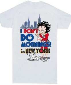 Bettyboopsuperstore Clothing And Apparel Betty Boop I Don'st Do Mornings In NY Night Shirt