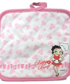 Bettyboopsuperstore Betty Boop Pink Heart Chef Pot Holder