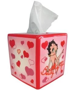 Bettyboopsuperstore Betty Boop Hearts Tissue Box Cover (Retired) Bathroom