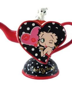 Bettyboopsuperstore Kitchen Betty Boop Kisses From Betty Teapot; 27 Oz.
