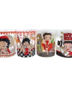 Bettyboopsuperstore Betty Boop Drinking Glasses, Set Of 4, 12 Oz.