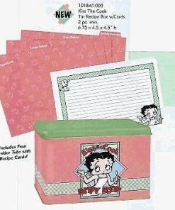 Bettyboopsuperstore Betty Boop Kiss The Cook Recipe Box With Cards Kitchen
