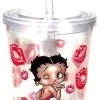 Bettyboopsuperstore Kitchen Betty Boop Kisses Cup With Straw