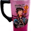 Bettyboopsuperstore On The Go Betty Boop Girls Just Wanna Have Fun Biker Travel Mug