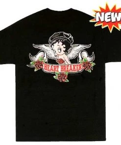 Bettyboopsuperstore Heart Breaker Betty Boop Biker Face T-Shirt Clothing And Apparel