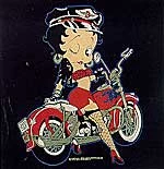 Bettyboopsuperstore Biker Betty Boop Black T-Shirt