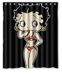 Bettyboopsuperstore Betty Boop Black Shower Curtain Bathroom