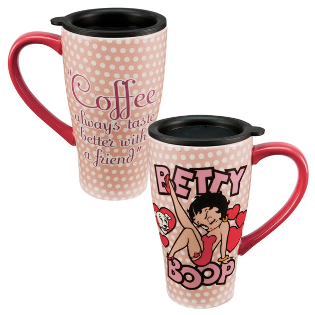 Bettyboopsuperstore Betty Boop Leg Kick Travel Mug 1 Bettyboopsuperstore Betty Boop Leg Kick Travel Mug
