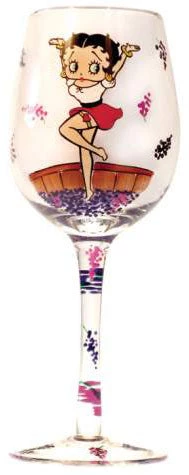 Bettyboopsuperstore Grape Stomper Betty Boop Wine Glass 1 Bettyboopsuperstore Grape Stomper Betty Boop Wine Glass
